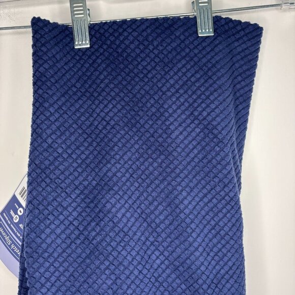 H VERSAILTEX NEW Ottoman Slipcover Navy Large Elastic Washable Form Fitting - Picture 2 of 4